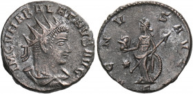 Vabalathus, usurper, 268-272. Antoninianus (Billon, 20 mm, 3.76 g, 11 h), Antioch, E = 5th officina, 272. IM C VHABALATHVS AVG Radiate, draped and cui...