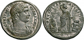 Constantine I, 307/310-337. Medallion (Bronze, but silvered, 39 mm, 29.66 g, 5 h), Rome, circa 327-333. CONSTANTINVS MAX AVG Diademed, draped and cuir...