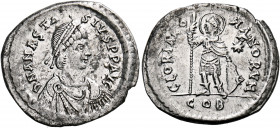 Anastasius I, 491-518. Miliarense (Silver, 25 mm, 5.16 g, 6 h), Constantinople. D N ANASTASIVS P P AVG Diademed, draped and cuirassed bust of Anastasi...