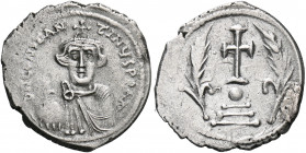 Constans II, 641-668. Hexagram (Silver, 22 mm, 4.03 g, 5 h), ceremonial issue, Constantinople. d N CONSTANTINЧS P P AVG Crowned, draped and beardless ...