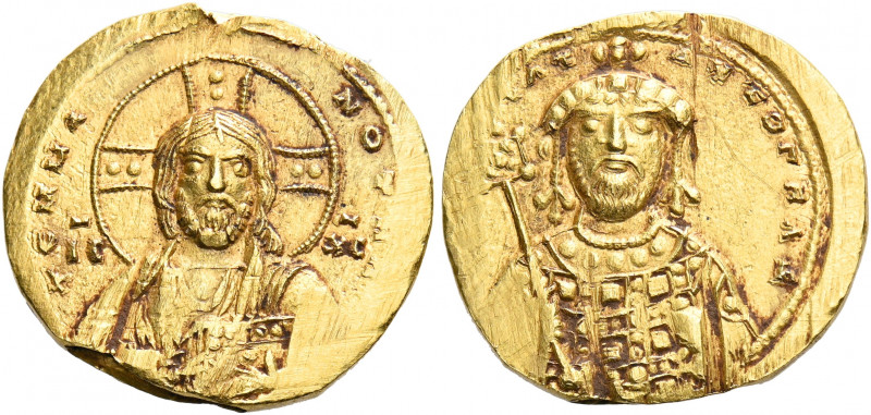 Constantine IX Monomachus, 1042-1055. Seal or Bulla (Gold, 20 mm, 4.90 g, 12 h),...