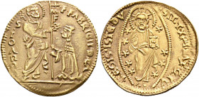 CRUSADERS. Knights of Rhodes (Knights Hospitallers). Fabrizio del Carretto, 1513-1521. Ducat (Gold, 22.5 mm, 3.50 g, 4 h), imitating the Venetian Duca...
