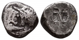 KINGS of LYDIA. Kroisos. Circa 560-546 BC. AR Stater – Double Siglos . Struck circa 550-546 BC. Confronted foreparts of lion, right, and bull, left / ...