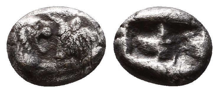 KINGS of LYDIA. Kroisos. Circa 560-546 BC. AR . Struck circa 550-546 BC. Confron...