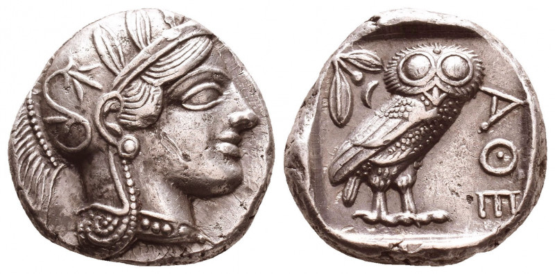ATTICA. Athens. Circa 454-404 BC.AR Tetradrachm

Obverse : Helmeted head of At...