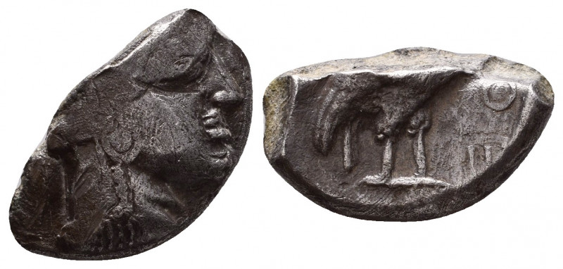 Archaic. Circa 525-475 BC. Cut AR Fragment
Condition: Very Fine

Weight: 8.6 ...