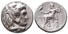 Kingdom of Macedon. Alexander III The Great. Tetradrachm, 336-323 BC, Tetradrachm, Obv: Head of Herakles. wearing skin of lion's head. 
Rev: Zeus ent...