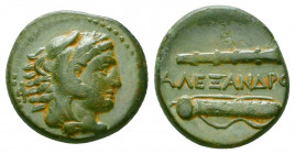 Kingdom of Macedon. Alexander III, "The Great". AE 18. 325-310 BC. Ae.

Condition: Very Fine

Weight: 6.1 gr
Diameter: 18 mm