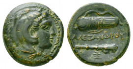 Kingdom of Macedon. Alexander III, "The Great". AE 18. 325-310 BC. Ae.

Condition: Very Fine

Weight: 5.7 gr
Diameter: 17 mm
