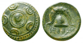 Kingdom of Macedon. Alexander III, "The Great". AE 18. 325-310 BC. Ae.

Condition: Very Fine

Weight: 3.4 gr
Diameter: 16 mm