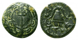 Kingdom of Macedon. Alexander III, "The Great". AE 18. 325-310 BC. Ae.

Condition: Very Fine

Weight: 3.7 gr
Diameter: 14 mm