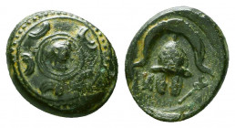 Kingdom of Macedon. Alexander III, "The Great". AE 18. 325-310 BC. Ae.

Condition: Very Fine

Weight: 2.4 gr
Diameter: 14 mm