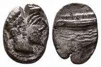 PHOENICIA, Arados. Circa 380-350 BC. AR Tetrobol. Wreathed head of Melkart right / Galley right, waves below. Betlyon 11; BMC Phoenicia pg. 7, 39.

...