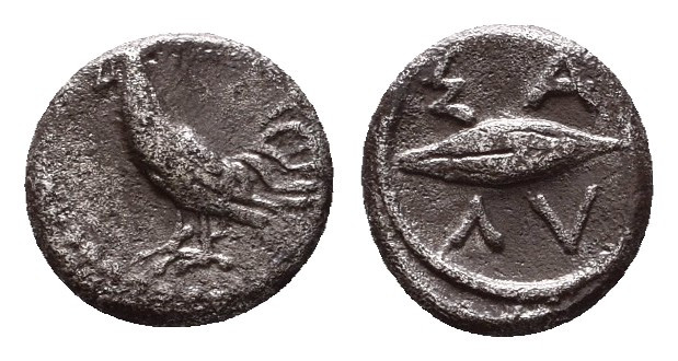 Greek Obol, Ca. 350-300 BC. AR
Thrace, Selymbria AR Oktobol. Circa 425-410 BC. ...