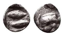 Mysia. Kyzikos 480 BC. Obol AR .

Condition: Very Fine

Weight: 0.2 gr
Diameter: 6 mm