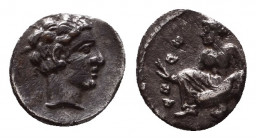 Greek Obol, Ca. 350-300 BC. AR

Condition: Very Fine

Weight: 0.6 gr
Diameter: 9 mm