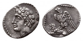 CILICIA. Uncertain mint. 4th Century BC. Obol. Youthful male head to left, wearing wreath of grain ears. Rev. Eagle, with spread wings, standing left ...