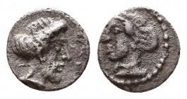 Greek Obol, Ca. 350-300 BC. AR

Condition: Very Fine

Weight: 0.7 gr
Diameter: 9 mm
