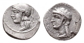 Greek Obol, Ca. 350-300 BC. AR

Condition: Very Fine

Weight: 0.7 gr
Diameter: 10 mm