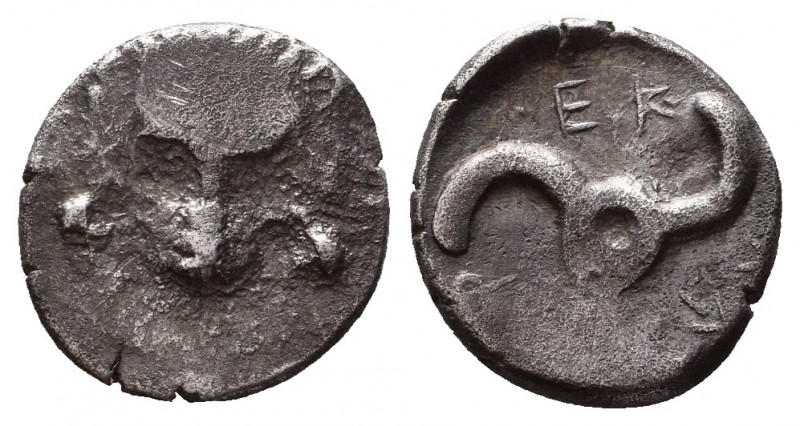Dynasts of Lycia, Perikles AR Third Stater. Circa 380-360 BC. Facing lion's scal...