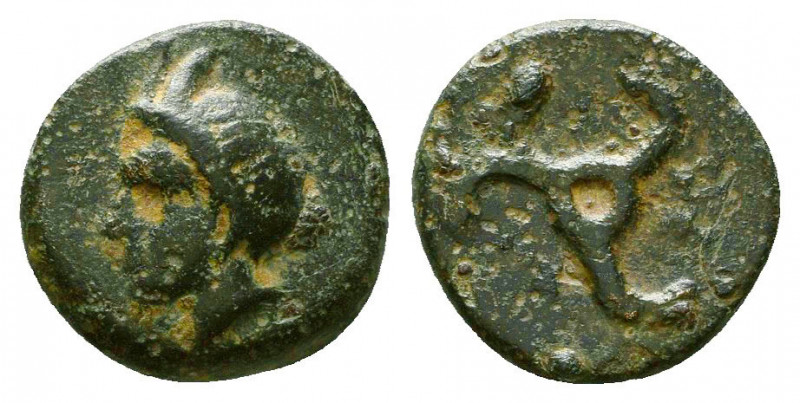 DYNASTS OF LYCIA. Perikles (Circa 380-360 BC). Ae.
Obv: Horned head of Pan left...