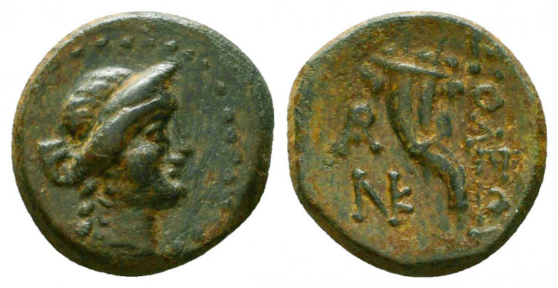 CILICIA. Soloi. Ae (Circa 1st century BC). Obv: Head of Artemis right, wearing s...