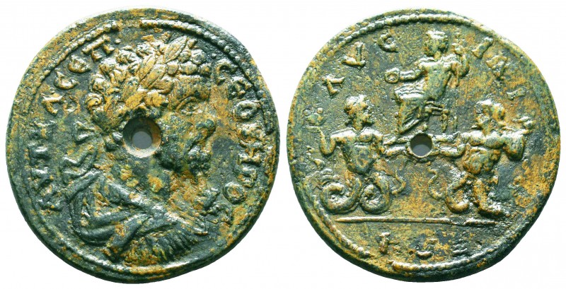 PISIDIA, Lysinia. Septimius Severus. AD 193-211. Æ. Medallion. Laureate, draped,...