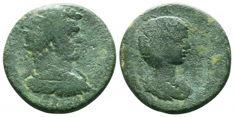 Roman Provincial Coins. Ae.
CILICIA EPIPHANEIA
Caracalla with Iulia Domna, 212...