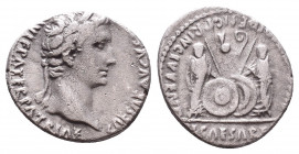 Roman Republic Coins
Augustus, 27 BC-14 AD. Denarius 2 BC/4 AD, Lugdunum. Head laureate r. Rev. Caius and Lucius Caesar standing to side of shields a...