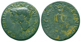BITHYNIA. Uncertain mint. Augustus, with Julia Augusta (Livia) (27 BC-14 AD). Ae. M. Granius Marcellus, proconsul. Dated (AD 14).
Obv: IMP CAESAR AVG...