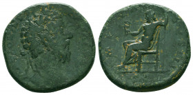Roman Imperial Coins.
Marcus Aurelius, as Caesar (AD 161-180). Sestertius
Condition: Very Fine

Weight: 21.9 gr
Diameter: 31 mm