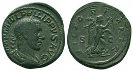 Roman Imperial Coins.
Philip I Ӕ Sestertius. Rome, AD 244
Condition: Very Fine

Weight: 24.9 gr
Diameter: 30 mm