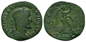 Roman Imperial Coins.
Maximinus I 235 - 238
Sestertius, Rome, 235-238, AE 17.1 g.
Avers: IMP MAXIMINVS PIVS AVG Buste lauré, drapé et cuirassé à dr...