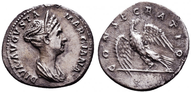 Roman Imperial Coins.
Diva Marciana, sister of Trajan (died AD 112). AR denariu...