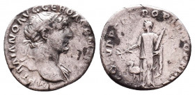 Roman Imperial Coins.
Trajan (AD 98-117). Silver denarius
Condition: Very Fine

Weight: 2.6 gr
Diameter: 18 mm
