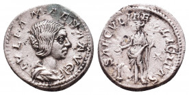 Roman Imperial Coins.
DIVA JULIA MAESA (Died 223). Denarius. Rome.
Condition: Very Fine

Weight: 2.9 gr
Diameter: 19 mm