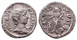 Roman Imperial Coins.
Julia Mamaea AD 225-235. Rome Denarius AR 
Condition: Very Fine

Weight: 2.9 gr
Diameter: 19 mm
