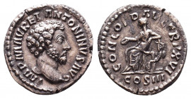 Roman Imperial Coins.
Marcus Aurelius Caesar (138-161 AD). AR Denarius
Condition: Very Fine

Weight: 3.0 gr
Diameter: 18mm