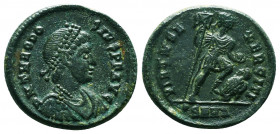Roman Imperial Coins.
Theodosius I. A.D. 379-395. AE 
Condition: Very Fine

Weight: 8.6 gr
Diameter: 23 mm