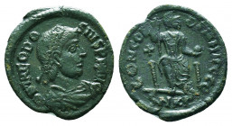 Roman Imperial Coins.
Theodosius I. A.D. 379-395. AE 
Condition: Very Fine

Weight: 2.2 gr
Diameter: 19 mm
