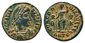 Roman Imperial Coins.
Gratian. A.D. 367-383. AE
Condition: Very Fine

Weight: 2.7 gr
Diameter: 17 mm