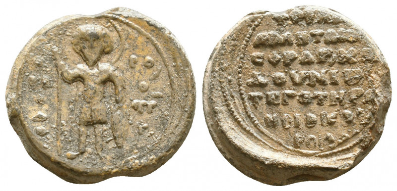 Byzantine lead seal of Chamdounios,
strategos of the East and kouropalates
(11...