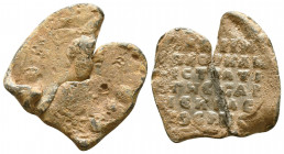 Byzantine Lead Seals, 7th - 13th Centuries

Condition: Very Fine

Weight: 14.2 gr
Diameter: 31 mm