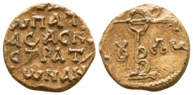 Byzantine Lead Seals, 7th - 13th Centuries

Condition: Very Fine

Weight: 15.2 gr
Diameter: 23 mm