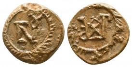 Byzantine lead seal of Sissinios eparch
(6th cent.)

Obverse: Block monogram, analysed as, CICINIOY (of Sissinios), wreath border.

Reverse: Bloc...