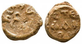 Byzantine lead seal of Stephanos officer
(6th cent.)

Condition: Very Fine

Weight: 22.0 gr
Diameter: 17 mm