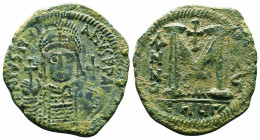 Byzantine Coins, 7th - 13th Centuries
Justinian I. A.D. 527-565. AE 
Condition: Very Fine

Weight: 19.4 gr
Diameter: 34 mm