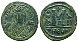 Byzantine Coins, 7th - 13th Centuries
Mauricius Tiberius (582-602 AD). AE
Condition: Very Fine

Weight: 11.9 gr
Diameter: 28 mm