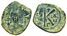 Byzantine Coins, 7th - 13th Centuries
Mauricius Tiberius (582-602 AD). AE
Condition: Very Fine

Weight: 6.7 gr
Diameter: 26 mm