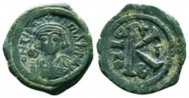 Byzantine Coins, 7th - 13th Centuries
Tiberius II Constantine. 578-582. AE
Condition: Very Fine

Weight: 6.4 gr
Diameter: 24 mm